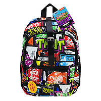 Дитячий рюкзак-ліпашки-ніндзя TMNT, 35×26×13 см, з флікером