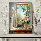 Картина на полотні Квіти на вікні, фото 2