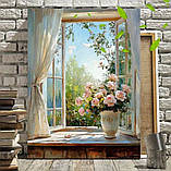 Картина на полотні Квіти на вікні, фото 3