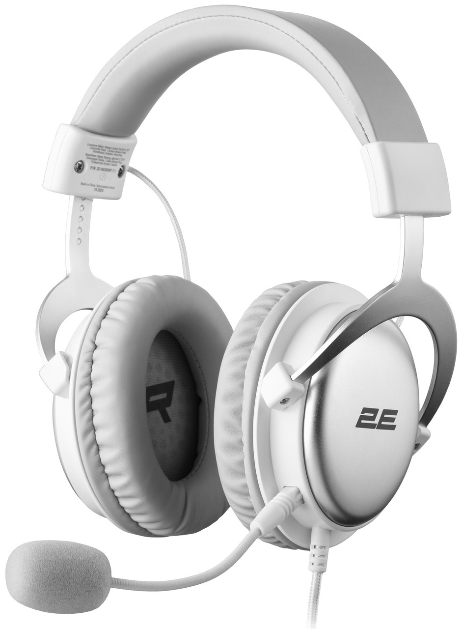 Гарнітура ігрова 2E GAMING HG355, 7.1, mini-jack/dual 3.5мм/USB-A, 1.5/1.5/0.2м, білий, фото 1