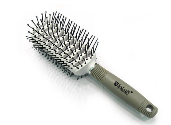 Щітка для волосся Salon Professional продувна 20 см масажний гребінць для волосся Білий