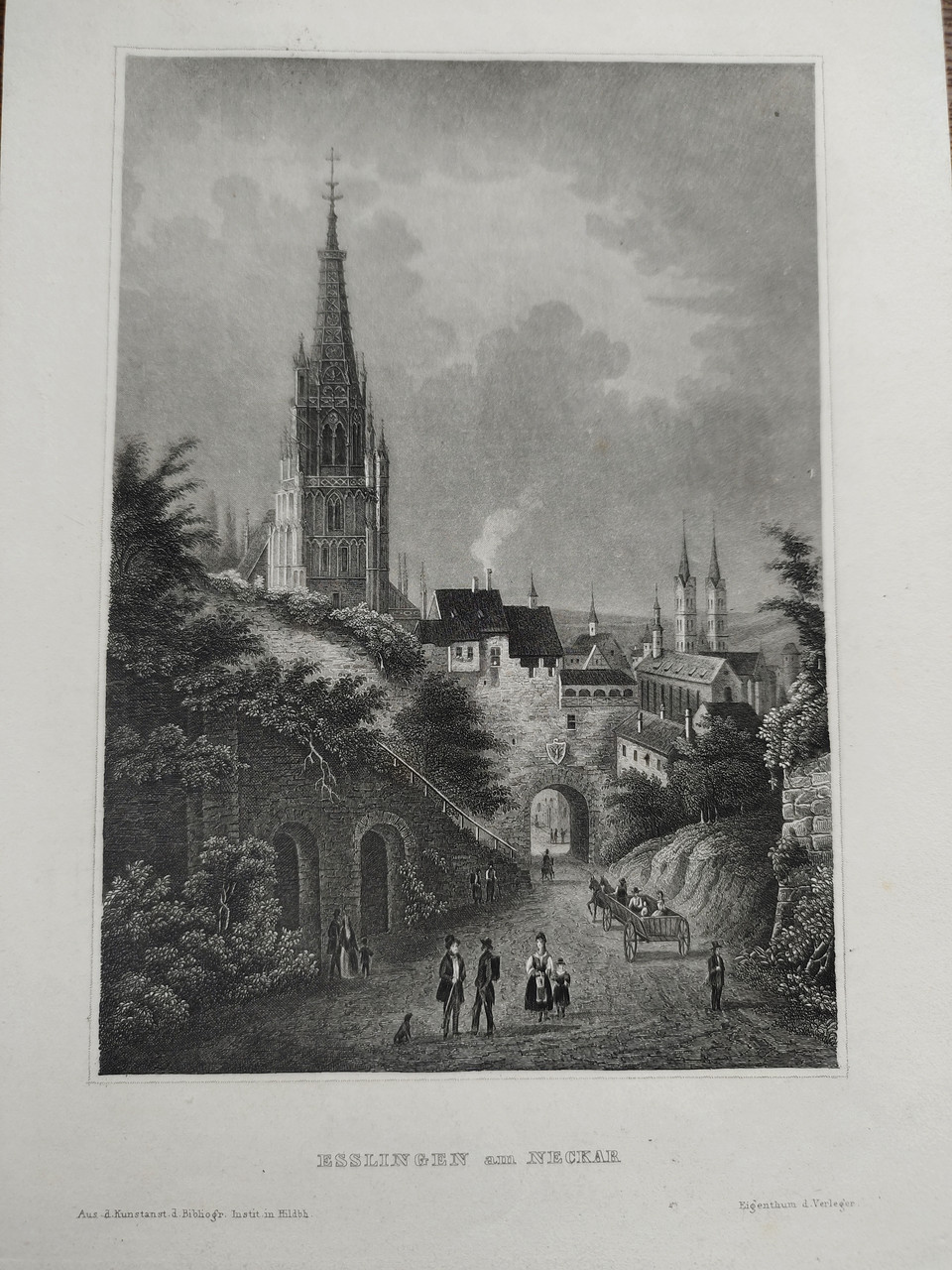 Есслінген-на-Некарі Німеччина 1856 рік гравюра