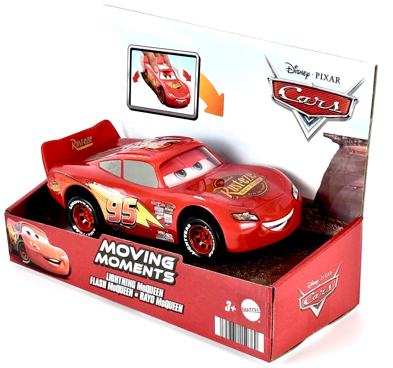 Машинка Тачки Disney Pixar Молния Маквін з очима що рухаються і ротом 18 см HPH64 McQueen Mattel , Міккі Маус