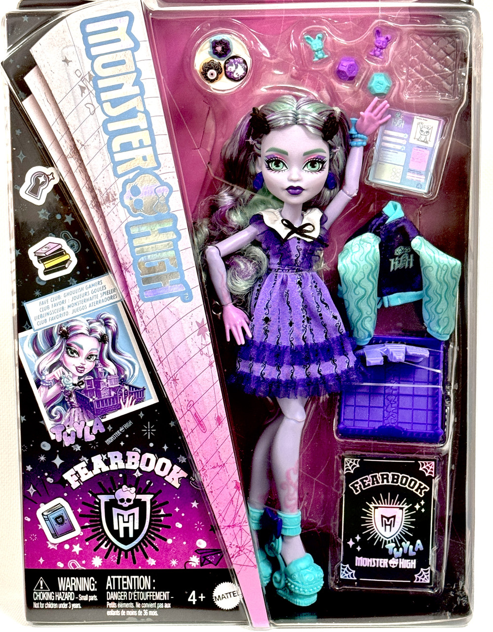 Лялька Monster High Fearbook Twyla Doll Монстер Хай Твайла Книга страху куртка, шкільний річник HXW31, Міккі Маус