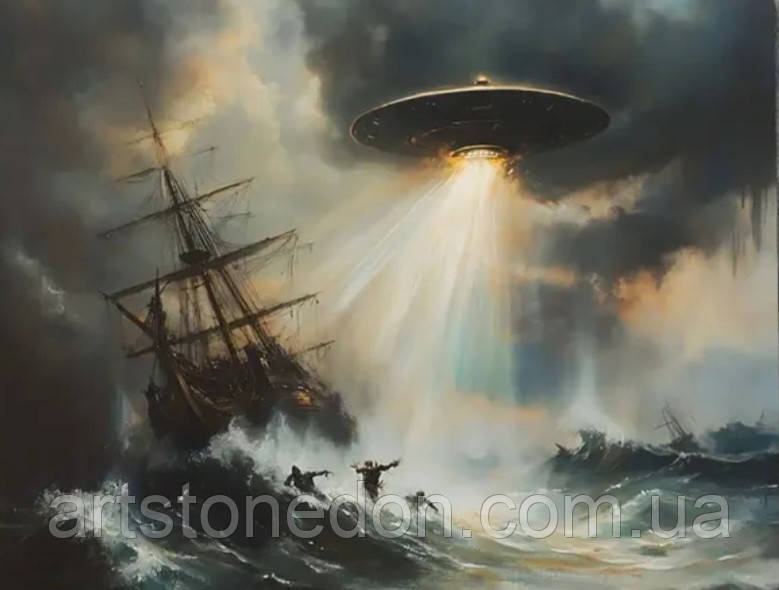 Картина "Корабель і НЛО", фото 1