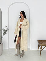 Жіночий подовжений кардиган із пряжі, фото 3