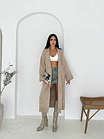 Жіночий подовжений кардиган із пряжі, фото 8