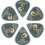 Тримач для медіаторів брелок чохол Keychain 6 Picks Pick Holder Black, фото 3