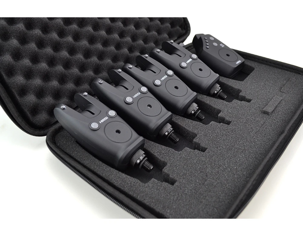 Hirisi S5 4+1 Коропові сигналізатори клювання набір бездротових сигналізаторів Hirisi для риболовлі, фото 1