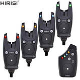 Hirisi S5 4+1 Коропові сигналізатори клювання набір бездротових сигналізаторів Hirisi для риболовлі, фото 3