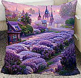 Набір 4 чохли на подушки з лавандовим принтом – декоративний текстиль для дому, фото 2