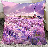 Набір 4 чохли на подушки з лавандовим принтом – декоративний текстиль для дому, фото 4