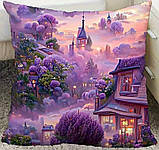 Набір 4 чохли на подушки з лавандовим принтом – декоративний текстиль для дому, фото 5