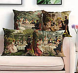 Набір 4 чохли на подушки з вінтажним принтом – ретро стиль, 45×45 см, фото 2