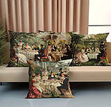 Набір 4 чохли на подушки з вінтажним принтом – ретро стиль, 45×45 см, фото 3