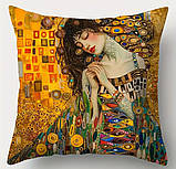 Набір 4 чохли на подушки у стилі Клімта – декоративний арт-текстиль, 45×45 см, фото 3