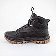 Черевики чоловічі шкіряні хутро 593024 Чорні, фото 4