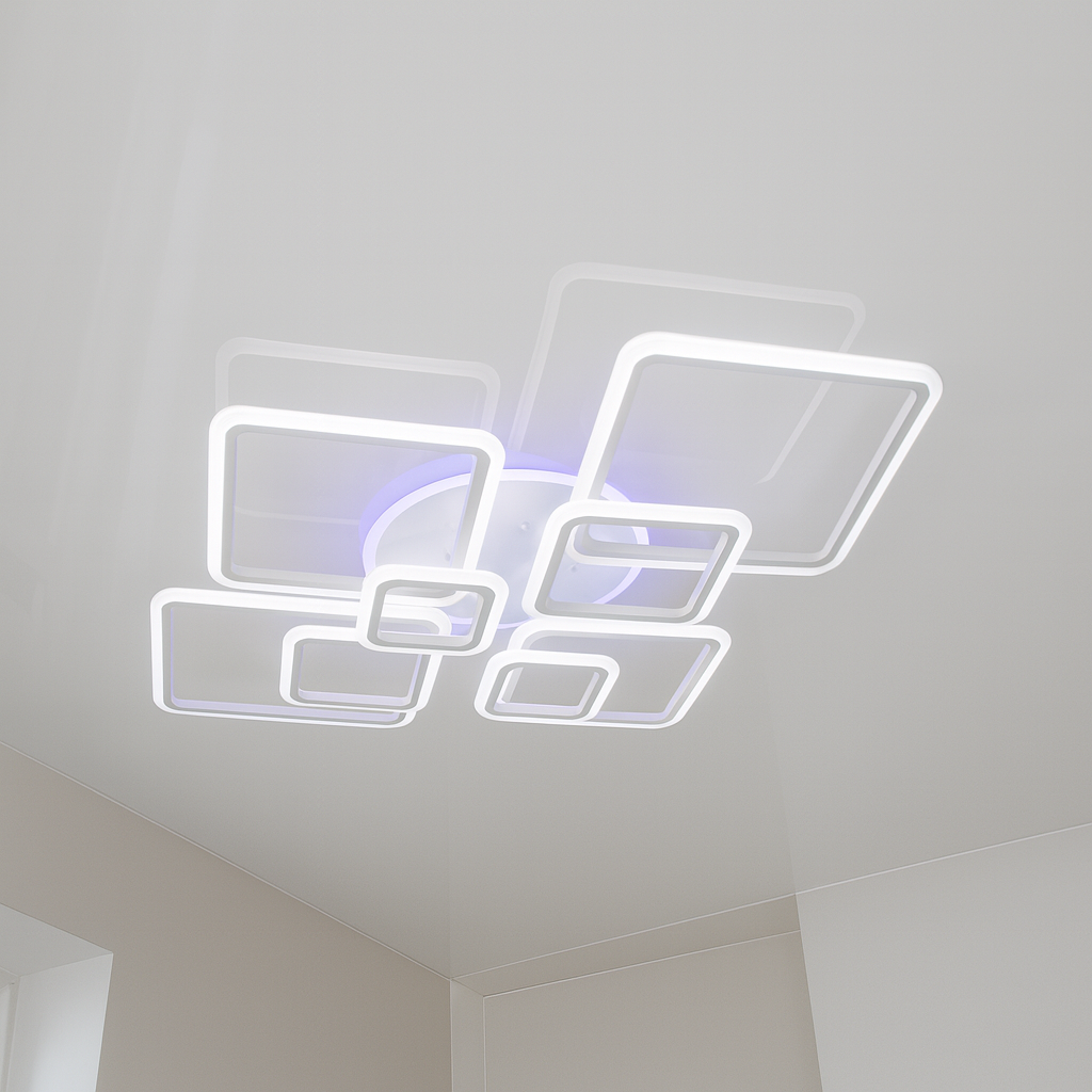 Велика яскрава Led люстра Diasha 235W до 40 м² колір Білий A8160/8WH 3color, фото 1