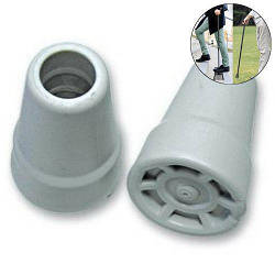 Наконечник для милиць і тростини Rebotec. 22 мм. Універсальний. Сірий. Насадка для милиці, тростини, ходунків.
