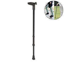 Палиця опорна Rebotec Anatom. Анатомічна ручка Права. 73-96 см. Телескопічна. Алюмінієва. Антрацит.