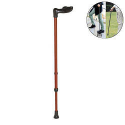 Палиця опорна Rebotec Handy. Анатомічна ручка Ліва. 72-95 см. Телескопічна. Алюмінієва. Медная.