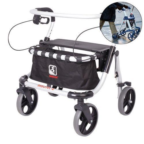 Ходунки на колесах для дорослих Rebotec Polo-Plus T. M/70-83 см. Із сумкою. Алюмінієвий. Ролатор ролер., фото 1