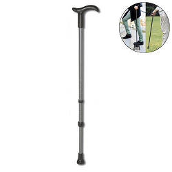 Палиця опорна Rebotec Simplex. Стандарт. 73-96 см. Телескопічна. Алюмінієва. Срібна. Ортопедична