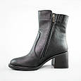 Черевики жіночі шкіряні байка 592729 Чорні, фото 4