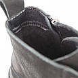 Черевики жіночі шкіряні на хутрі 592653 Чорні, фото 6