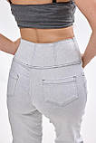 Комфортні джинси для вагітних утеплені на флісі сірі, XS, фото 5