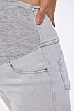 Комфортні джинси для вагітних утеплені на флісі сірі, XS, фото 7