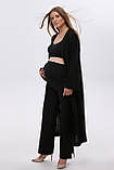 М’який трикотажний кардиган для вагітних та годуючих чорний, OneSize, фото 2
