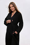 М’який трикотажний кардиган для вагітних та годуючих чорний, OneSize, фото 4