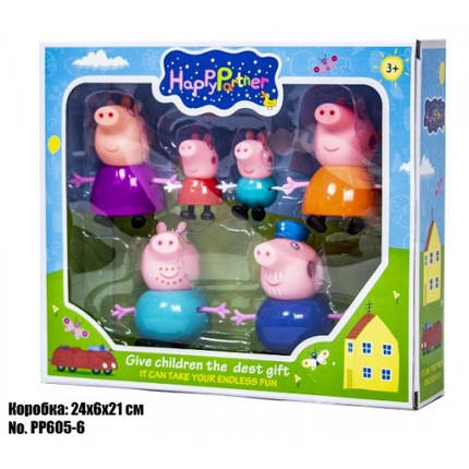 Герої набір Свинка Пеппа 6320 в коробці р.24х6х21см, фото 1