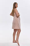 Комплект (халат і нічна сорочка) для вагітних та годуючих бежевий, S, фото 5