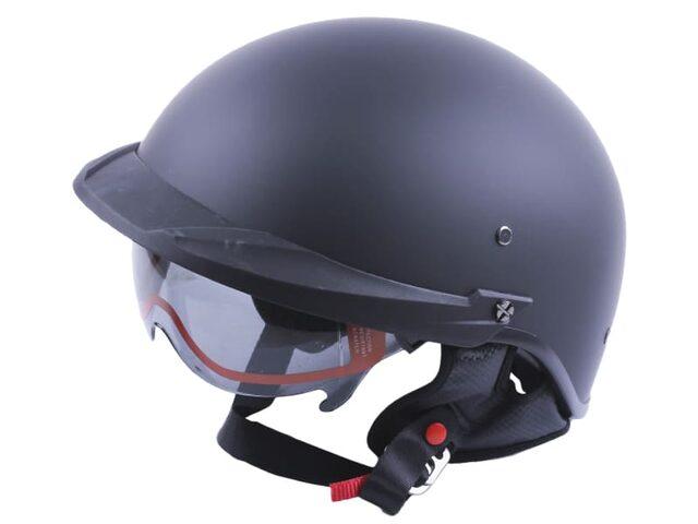 Шолом-каска для мотоцикла, скутера VIRTUE MD-513-1, чорний матовий із тонованим склом, size S, фото 1