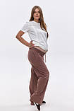 Трендові штани для вагітних з м’якої приємної тканини бежеві, S, фото 4