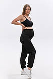 Теплі штани для вагітних чорні на флісі, S, фото 3