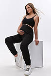 Теплі штани для вагітних чорні на флісі, S, фото 5
