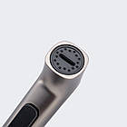 Гігієнічний душ квадратний Frap F2076-9 з полицею та тримачем туалетного паперу прихований монтаж матовий графіт, фото 4