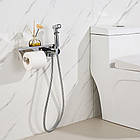 F2075 душ гігієнiчний лат. корпус з поличкою та папероутримувачем Ø25 (хром) {10/1}, фото 2