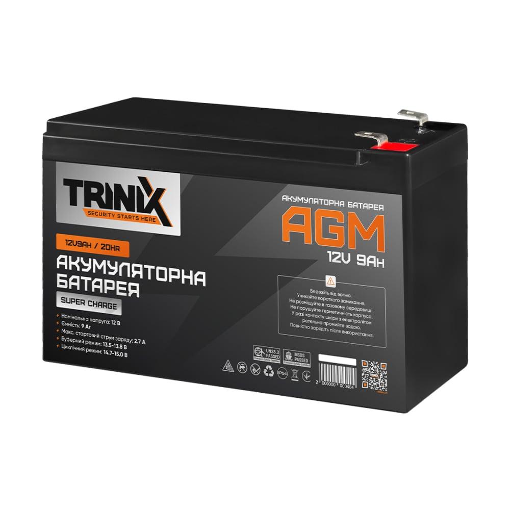 Trinix 12V9Ah/20Hr Super Charge AGM Акумуляторна батарея 12В 9Аг свинцево-кислотна (44-00050), фото 1