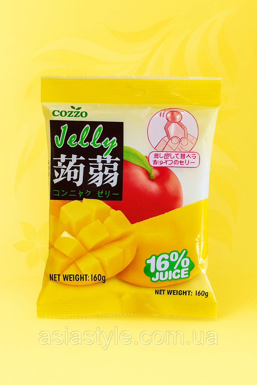 Желе фруктове з манго, Желе фруктове з манго, Fruit jelly with mango, Cozzo, 160 г, Китай, ВО, фото 1