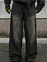 Нові чоловічі вільні джинси в чорному кольорі, базові джинси, оверсайз джинси для хлопця