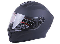 Шолом для мотоцикла, скутера MD-813 VIRTUE інтеграл, чорний матовий із прозорим склом, size М