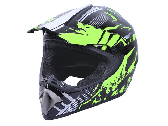 Шолом дитячий мотоциклетний кросовий MD-905 VIRTUE (чорно-салатовий, size XS), фото 1
