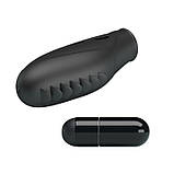 Вібронасадка на палець Pretty Love Gilo чорна, 7.8 х 2.8 см, фото 7