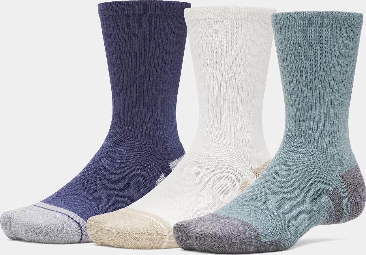 Шкарпетки UA Performance Tech 3pk Crew синій, бежевий, бірюзовий Уні LG original Акція Знижка