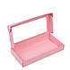 Коробка 200х100х30 для пряника з вікном, рожева, фото 2