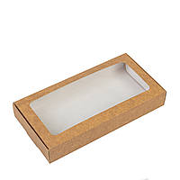 Коробка 200х100х30 для пряника з вікном, крафт